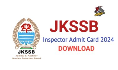 JKSSB Inspector Admit Card 2024 Download