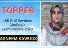 Tasneem Kawoos Tops J&K Civil Services (Judicial) Exam